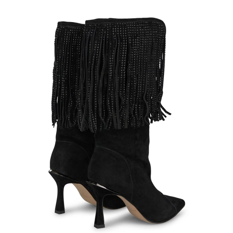 Bottes à Talons Alma En Pena Fringed Beige Femme | WFJ-74266204